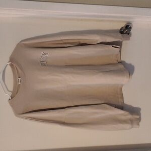 Cream PINK Swaeter with Glitter Logo on Back